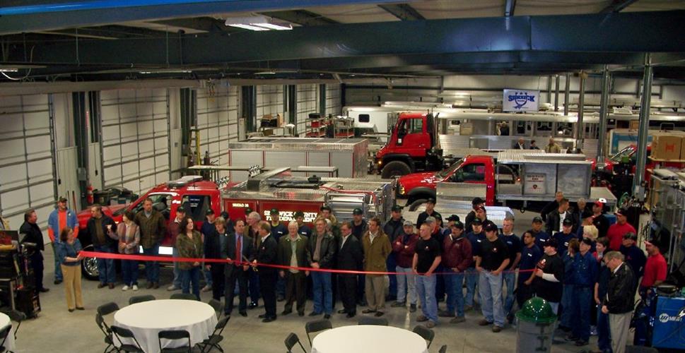 Unruh Fab Inc 2007 ribbon cutting of their facility. Today they have 30 employees.